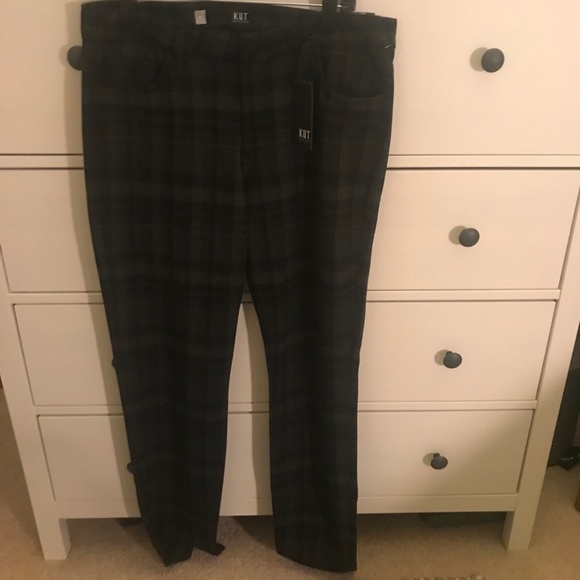 Kut from the Kloth Pants - Kut Diana skinny plaid pants Sz 10